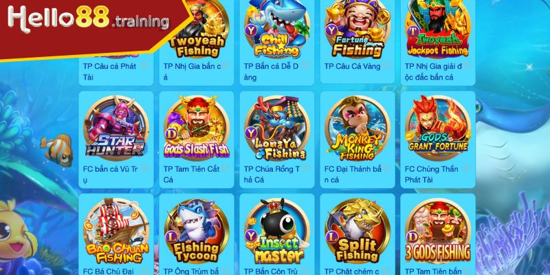 Đa dạng thử thách trong Bắn Cá HELLO88