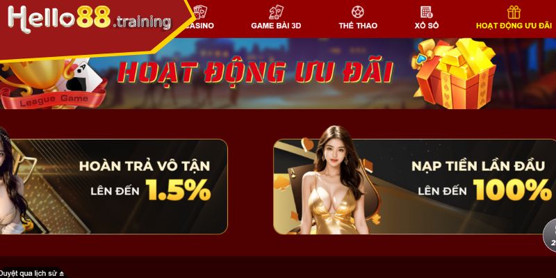 Khuyến mãi Hello88 hoàn trả không giới hạn
