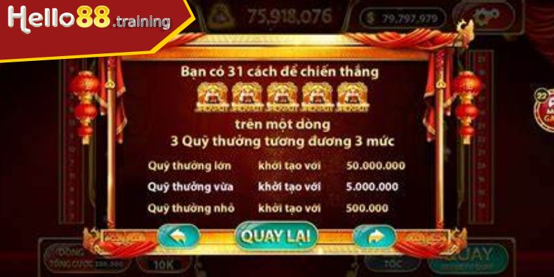 Tỷ lệ trả thưởng hấp dẫn
